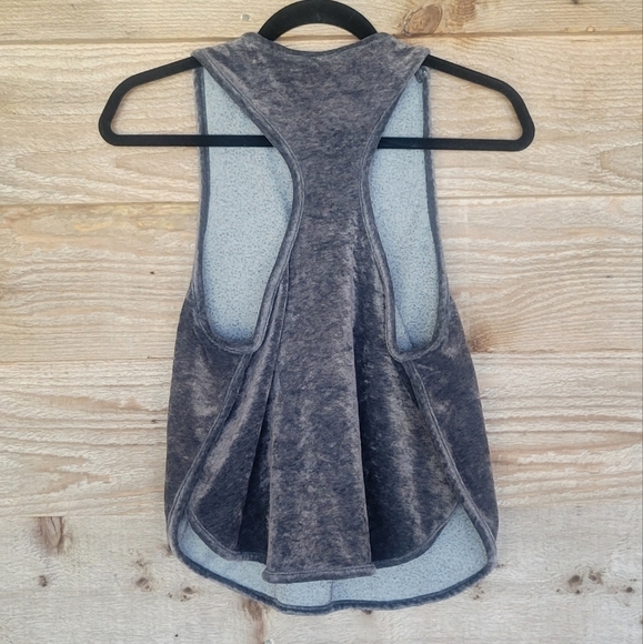 Intimately Free People Frenchie Gray Velour Tank Size Small - Picture 2 of 8